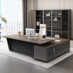 Muebles de Oficina Modernos de Lujo en Forma de L, Convertibles, de Madera, al Mejor Precio, para Jefe, Gerente o Director General - Product Image 1