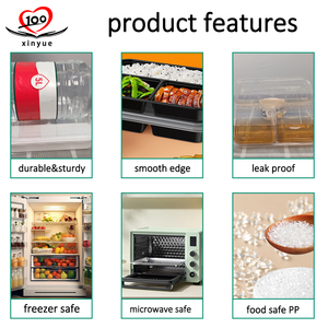 Nhựa dùng một lần bữa ăn Prep container với 2 3 <span class=keywords><strong>4</strong></span> 5 ngăn cho bánh mì Hộp Ăn Trưa để đi cho thực phẩm lưu trữ - Product Image 3