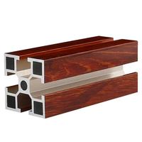 Profil en aluminium de grain en bois de la norme nationale 4040L profil matériel en aluminium d'étagère de support de fleur