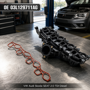 Colector de Admisión de Aire 03L129711AG 03L129711M 03L129711E para VW Audi Skoda <span class=keywords><strong>SEAT</strong></span> 2.0 <span class=keywords><strong>TDI</strong></span> con Actuador - Product Image 2