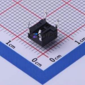 TS-1002-AR04526 Tactile Switch Through hole Component (THT),6x6mm Switch Single Pole Single Throw Round Button 2.6N Through Hole - Product Image 2