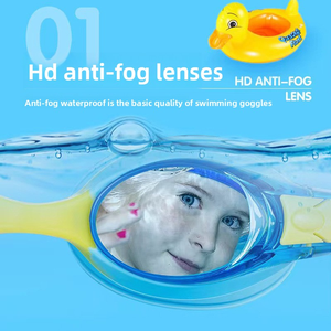 نظارات سباحة للأطفال مقاومة للماء ومضادة للضباب، نظارات سباحة احترافية من السيليكون للتدريب للأطفال - Product Image 2