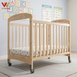 Cuna Montessori de Madera Maciza para Bebés, Juego de Muebles de Guardería para Sala Cuna, Preescolar y Jardín de Infantes, Equipo para Dormir - Product Image 1