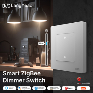 Interrupteur intelligent à intensité variable Moes Star Ring Tuya Zigbee Mesh, 1%-100%, 1/2/3 Gang, compatible Alexa Google Home, programmation de scènes - Product Image 1