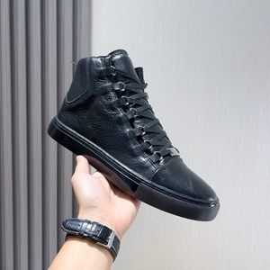 High Quality Men's Luxury Flat Casual Shoes Genuine Leather Material Breathable Sports Shoes High Top Design Men's Sneakers - Product Image 2