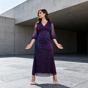 Vestido Abaya de Poliéster con Estampado Plisado de Lujo para Mujeres Musulmanas, Diseño Elegante Personalizado, Proveedor Mayorista - Product Image 3