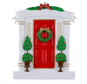 <strong>Red</strong> Door Ornament - Our New House <strong>Personalized</strong> Christmas Ornament - Holiday Tree Decorations - Our First Christmas in New Home