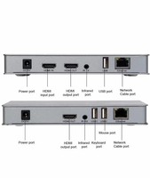 USB HDMI H.264 200M KVM IP Extender atas RJ45 Lan jaringan Ethernet Cat5e Cat6 kabel