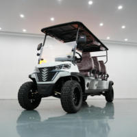 Voiturette de golf électrique de luxe 6 places, surélevée, avec moteur 48V/72V 5KW en aluminium, certifiée CE, autonomie de 90 km, vitesse de 30 km/h