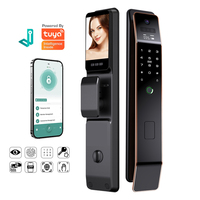Serrure de porte numérique à reconnaissance faciale 3D Aurelysse, reconnaissance des veines de la paume, empreinte digitale, haute sécurité, antivol, connexion à l'application Tuya WiFi