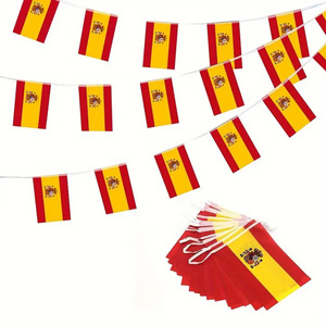 Khuyến Mại Xách Tay Treo Polyester 30Pcs 5.5*8.27Inch Tây Ban Nha Chuỗi Cờ, Nhỏ Mini Tây Ban Nha Cờ Bunting Biểu Ngữ - Product Image 4