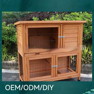 Atacado Luxo Grande Impermeável De Madeira Ao Ar Livre Coelho Gaiola Pet Gaiolas Galinheiro Premium Durável Animal Casas para Quintal - Product Image 3