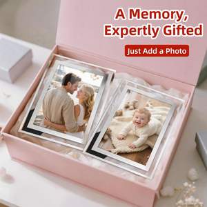 Sparkly Mirrored 6inch Rectangle Transparent Silver Glass Crystal Photo <b>Frame</b> for Wedding Display Creative Glass Picture <b>Frame</b> - Product Image 5