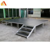 Système de treillis de scène en verre portable, cadre en alliage d'aluminium OEM, support robuste, plateforme modulaire personnalisée, support d'éclairage DJ