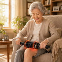 Rouleau de massage vibrant manuel filaire à 5 vitesses, rechargeable par USB, pour la remise en forme et le soulagement du stress