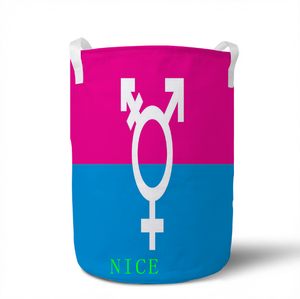 Sac seau de rangement personnalisé avec cordon de serrage, motif drapeau arc-en-ciel Gay QTPOC, panier portable imprimé sur mesure pour le stockage de souvenirs et de marchandises de détail - Product Image 5