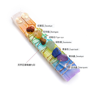 Đông Hải Chữa Bệnh Tinh Thể Thiền Đá Hạt Dây Bọc Selenite Thanh Reik <span class=keywords><strong>Chakra</strong></span> Pha Lê Cây Đũa Phép Cho Yoga Thiền Quà Tặng - Product Image 3