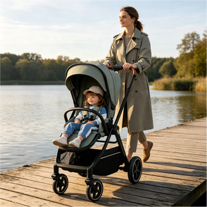 Passeggino Multifunzionale Pieghevole 3 in 1 con Navicella, <span class=keywords><strong>Seggiolino</strong></span> Auto e Carrozzina per Neonati e Bambini - Product Image 5
