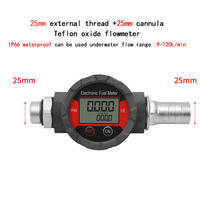 Sortie d'usine 1 pouce externe IP66 étanche débitmètre mesure Turbine débitmètre pour Diesel et essence
