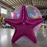 Décorations de Noël gonflables en PVC, grandes étoiles brillantes, boule miroir / ballon gonflable pour événements et fêtes