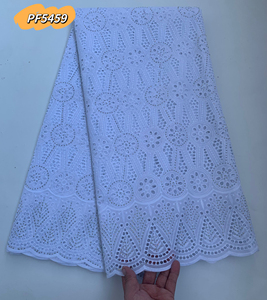 Pizzo Svizzero in Cotone Importato da Dubai / Tessuto in Pizzo <span class=keywords><strong>di</strong></span> Alta Qualità / Pizzo Voile Svizzero <span class=keywords><strong>di</strong></span> Alta Qualità 2025 Tessuti in Pizzo <span class=keywords><strong>di</strong></span> Cotone Bianco Liscio - Product Image 3