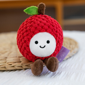 Porte-clés en peluche super doux en forme de fruits et légumes, avec rembourrage en coton PP, design de dessin animé, jouet anti-stress unisexe, vente en gros - Product Image 2