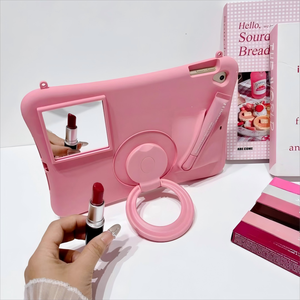 New <span class=keywords><strong>iPad</strong></span> 6 9.7 11 inch môi đỏ tráng men vỏ phẳng Nhẫn Chủ Silicone lười biếng cảm ứng lên gương - Product Image 1