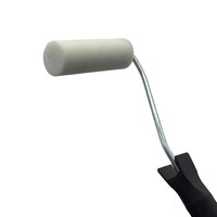 Kit de Rodillo de Espuma para Pintar de 4 Pulgadas con Mango para Rodillo de Pintura