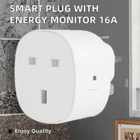 UK Factory Custom 16a Esp32 modul chip Firmware Bar desain rumah pintar soket daya perangkat Plug dengan Monitor energi