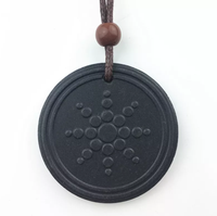 Collier en lave noire quantique pour la santé, pendentif chi 42mm, prix