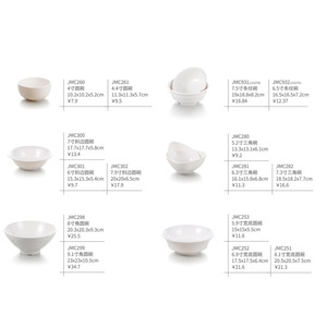 Factory wholesale A8 <b>melamine</b> imitation porcelain tableware, plastic soup bowls, white rice bowls, hotel fast food 4.5-inch - Product Image 4