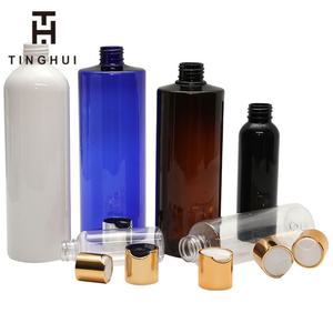 Vente en gros de flacons cosmétiques en plastique pour shampooing et lotion, nouveaux, de 100 ml, 120 ml, 150 ml, 200 ml, 250 ml, 300 ml, 500 ml, 1000 ml, avec bouchon doré - Product Image 2