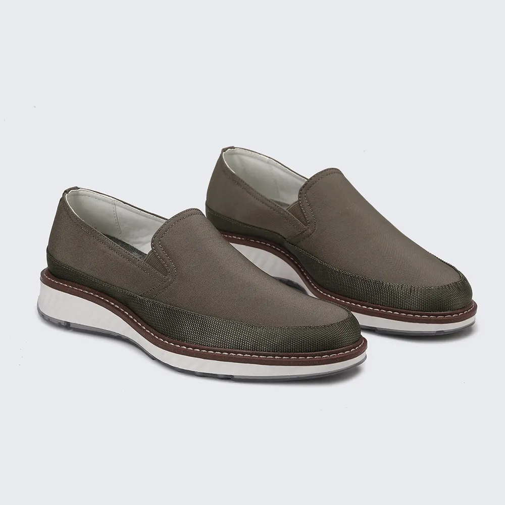 Mens Loafers Casual Fashion Casual Flat Genuine Leather Mens Brown Slip On Casual Loafers