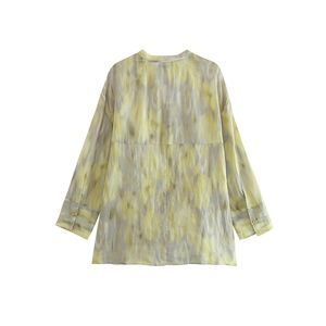 ZHEZHE New Elegant Women Boutique Street Wear Langarm bedrucktes Hemd und Hose Matching Suit 2-teiliges Set - Product Image 5