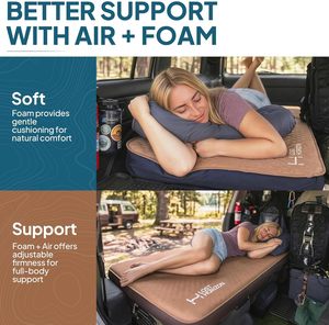 <span class=keywords><strong>Matelas</strong></span> de camping gonflable Air & Foam, <span class=keywords><strong>matelas</strong></span> de couchage auto-gonflant, 4,5 pouces d'épaisseur, avec pompe à air, taille complète - Product Image 3