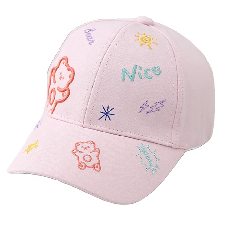 Весна и осень; Стиль шляпы куртка из искусственной кожи для мальчиков и девочек От 5 до 12 лет с вышитым медведем гром утка шляпа бейсболка солнцезащитный козырек