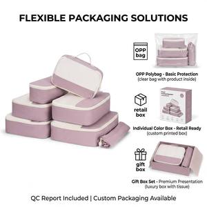 Juego de 7 Cubos Organizadores de Equipaje de Poliéster Impermeable, Bolsas para Zapatos con Cierre de Cremallera, Transpirables, Plegables, Gran Capacidad 36-55L, para Viaje - Product Image 5