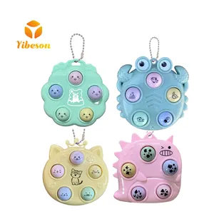 Wholesale Portable Baby Educational Cute Animal Handheld Press Whack a Mole Console Game Keychain Toys