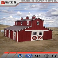 Construcción agrícola prefabricada, estructura de acero ligera, Granero de caballos