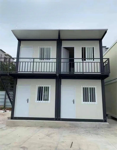 2 Story Small Structure Steel Movable Customizable 3 Bedroom Detachable Prefabricated Container <b>House</b> Security Pavilion - Product Image 1