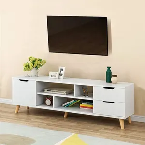 New Modern Living Room TV Meuble Stand Pictures Media Console Entertainment Center Television Table 2 Storage Cabinet with Open