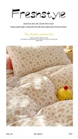 Ensemble de literie quatre pièces en fil double couche, simple, avec housse de couette en mousse à bulles, qualité laine, résistant à l'eau, 300 fils, pour étudiant