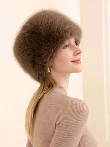 Sombrero de Invierno de Piel de Zorro para Mujer, de Alta Calidad, Lujoso y Moderno, Suave, Nuevo - Product Image 6