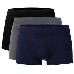 Calzoncillos Bóxer Retro de Algodón para Hombre, Cintura Media, Tejido, Color Sólido, Transpirables, Elásticos, Cómodos para Uso Diario - Product Image 3