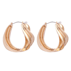 Pendientes Geométricos Tipo Huggie, Chapados en Oro, Aleación con Imitación de Perla, Estilo Bohemia para Mujer, Joyería de Moda - Product Image 5