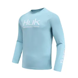 High Quality Outdoor Sun Protection Quick Dry Custom Design Men's Long Sleeve Side Mesh Performance T-Shirt