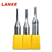 TCT 3-Flute Straight End Mill - Alat Pemotong & Pembuat Alur Kayu CNC, Mata Router untuk Pemotongan Material