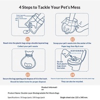 Sac à déjections canines double couche en plastique - Épaissi et portable pour une collecte facile des excréments - Outil indispensable pour les propriétaires d'animaux
