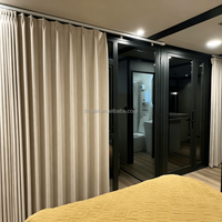 Maison modulaire pliable à structure en acier avec cadre blanc standard, installation rapide, maison intégrée pour appartement, extensible, avec porte métallique