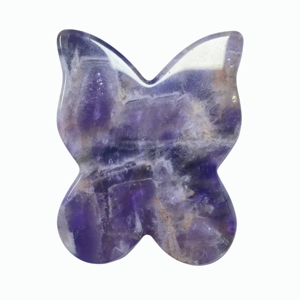 Pierre Gua Sha en améthyste en forme de papillon pour lifting du visage - Product Image 6